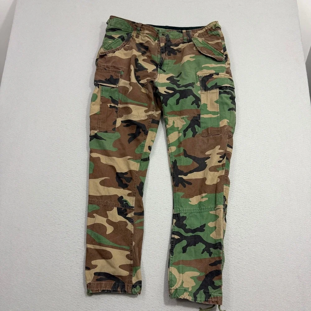 Polo Ralph Lauren Camo Utility Cargo Pants Men's 36x32 Camouflage Army Woodland
